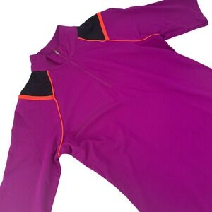 Jofit 1/4 Zip Golf Top Performance Athletic Shirt Small Purple Womens